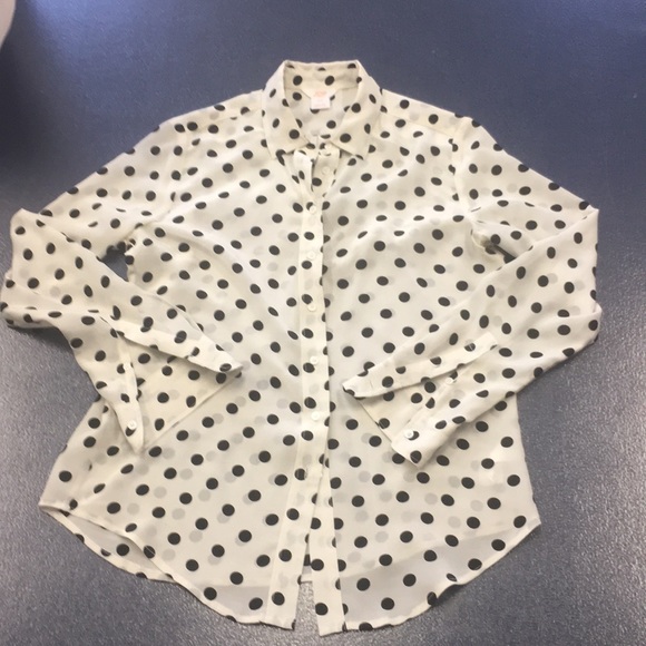 JOE FRESH polka dot blouse - Picture 1 of 1
